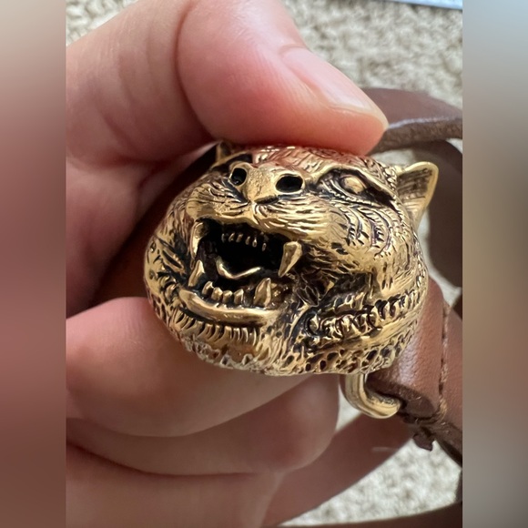 Gucci tiger head belt 70 cm - Picture 3 of 8